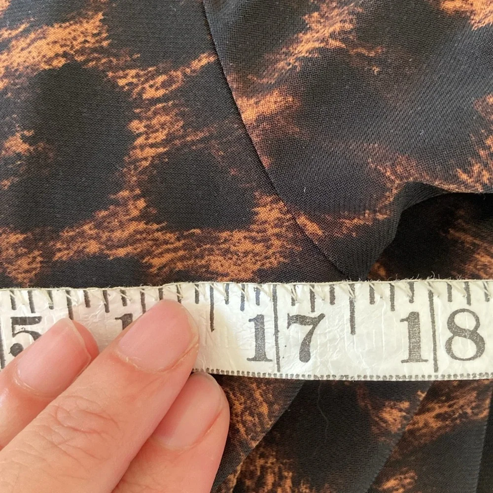 Ralph Lauren Animal Print Dress W Ruching - Picture 4 of 4